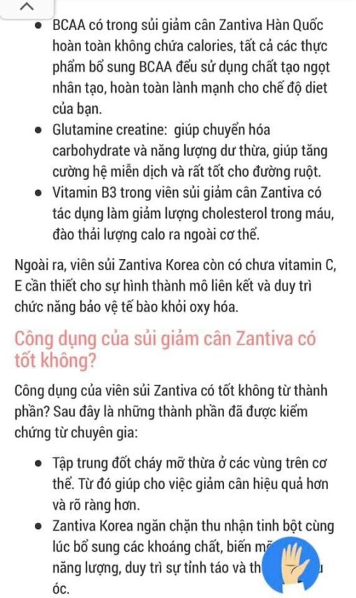 Viên sủi giảm cân Zantiva