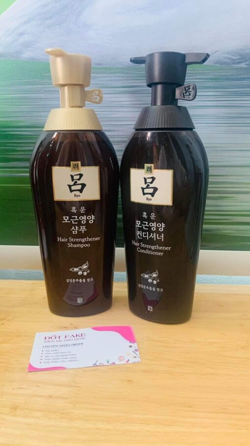 Combo Gội - Xả Ryo đen ( nâu) hair strengthener Shampoo