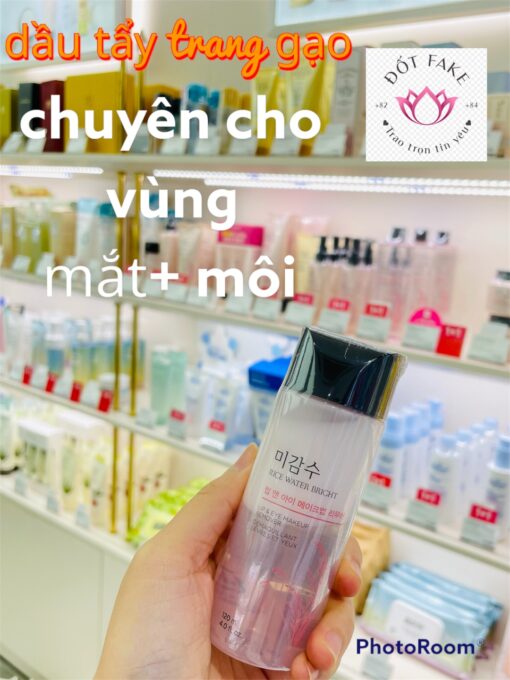  Dầu tẩy trang MẮT- MÔI Rice Water Bright Lip & Eye Makeup Remover