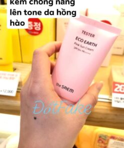 Kem chống nắng lên tone da trắng hồng hào ECO EARTH pinkThe Saem