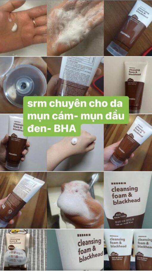 sửa rửa mặt BHA Cleansing foam blackhead của Hanskin