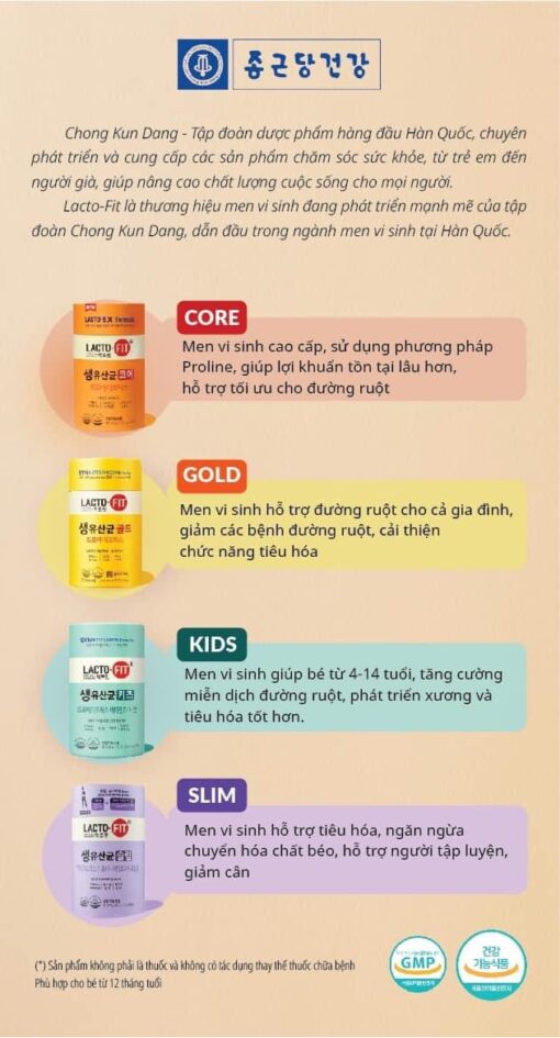 MEN VI SINH SỐ MỘT HÀN QUỐC LACTO-FIT GOLD