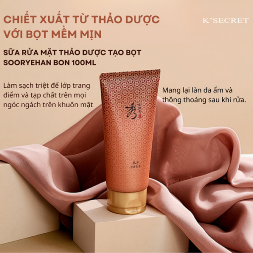 Sữa rửa mặt sâm và thảo dược Sooryehan Bon Cleansing Foam