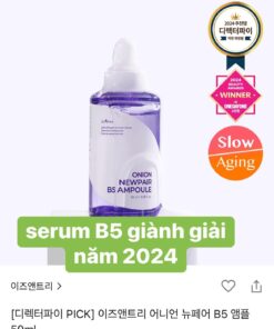 Tinh chất serum B5 chiết xuất hành tím ISNTREE Onion Newpair B5 Ampoule