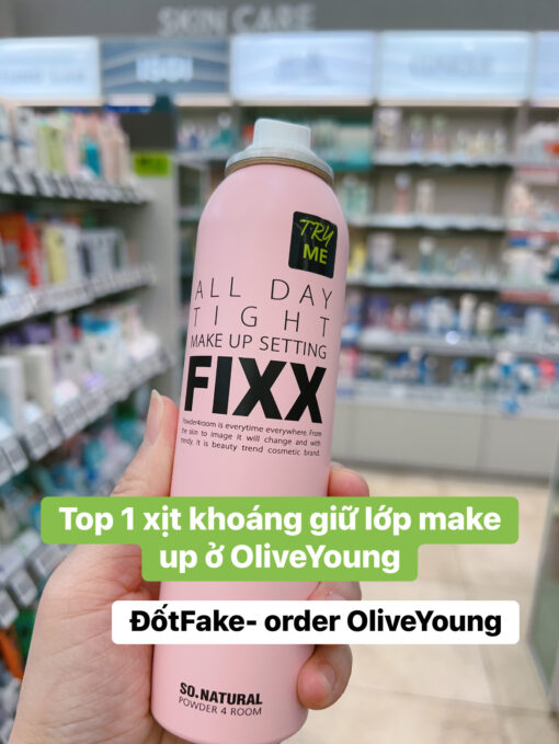 Xịt khoáng + giữ lớp make up make up fixxer spray của So.Natural