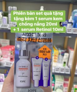  Huyết thanh- tinh chất chống nắng của IOPE: IOPE UV SHIELD SUN AMPOULE (set giới hạn)