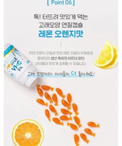 Kẹo DHA hình con cá thơm ngon của Hamsoa DHA vitamin D plus Hàn Quốc hộp 60 viên