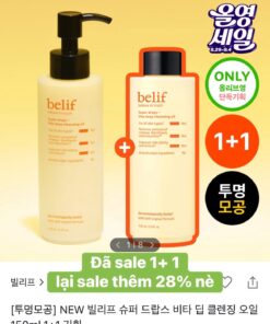 Dầu tẩy trang cao cấp của  Belif  Super drops - Vita deep cleansing oil (set 2 chai*150ml)