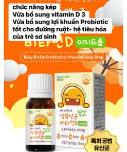 Vitamin D3 và men vi sinh ( lợi khuẩn Probiotic) của NutriD-DAY Hàn Quốc
