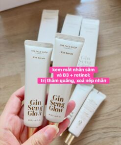 Kem mắt nhân sâm Retinol xoá nếp nhăn trị thâm quầng mắt Ginseng Glow Eye Serum của The Face Shop 30ml
