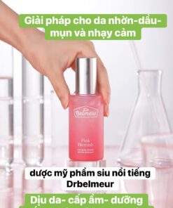 Tinh chất serum Dr.Belmeur Pink Blemish Calming Serum 50ml: cấp ẩm- dịu da- dưỡng trắng mờ thâm sạm nám.