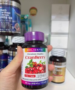 Viên uống bổ thận thiên nhiên từ quả Nam Việt Quất Holidays Premium Cranberry Tablet 90 viên