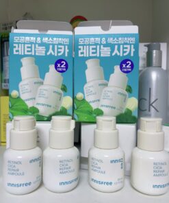 Retinol cica rau má dịu da của Innisfree
Innisfree Retinol Cica Repair Ampoule ( set 2 chai*30ml)