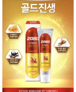 Kem Đánh Răng hồng sâm của #2080 Gingivalis Gold Ginseng 140gam. ( set 6 tuýp)