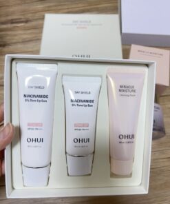 KEM CHỐNG NẮNG NÂNG TÔNG DƯỠNG TRẮNG OHUI DAY SHIELD NIACINAMIDE 5% TONE UP SUN (SET giới hạn)